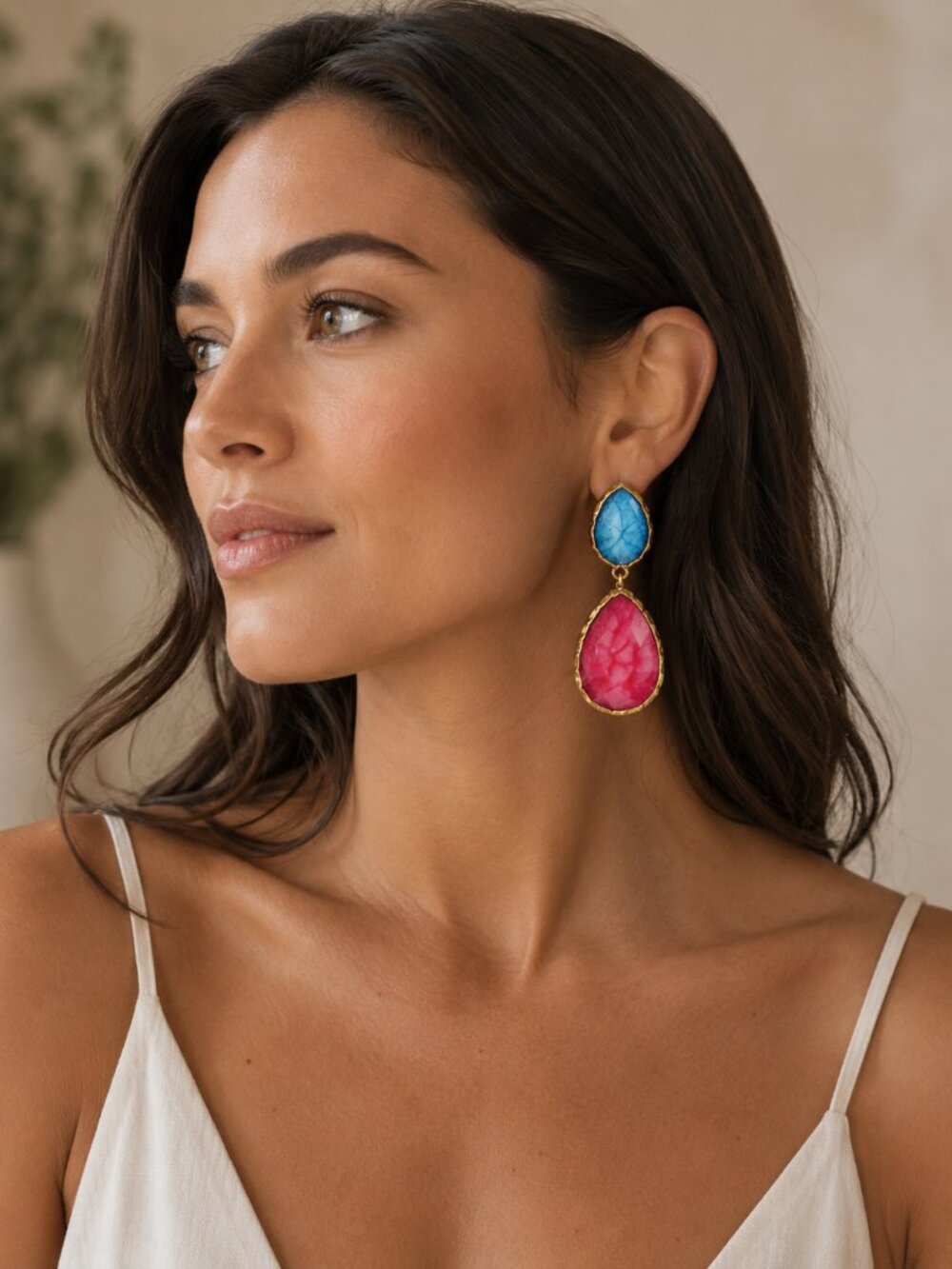 Amrita Singh✨ 'Camella Spring" Teardrop Earrings